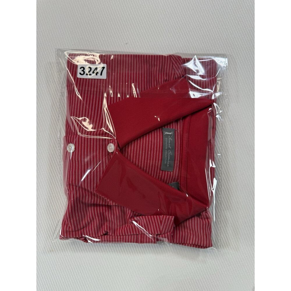 Daniel Cremieux Polo Shirt Mens Large Red Striped Golf Casual - Picture 8 of 8
